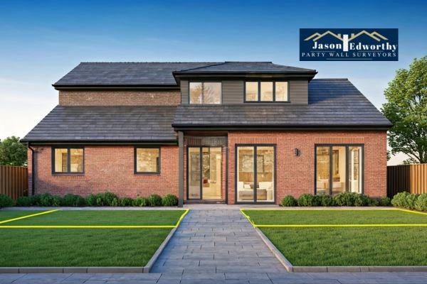 Home extension focusing on boundary line Macclesfield